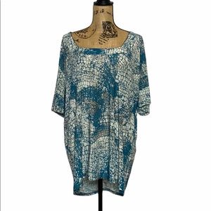 Pretty Young Thing Aqua Tunic Top 2X